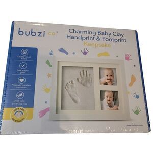 BUBZI Charming Baby Clay Handprint& Footprint Framed New
